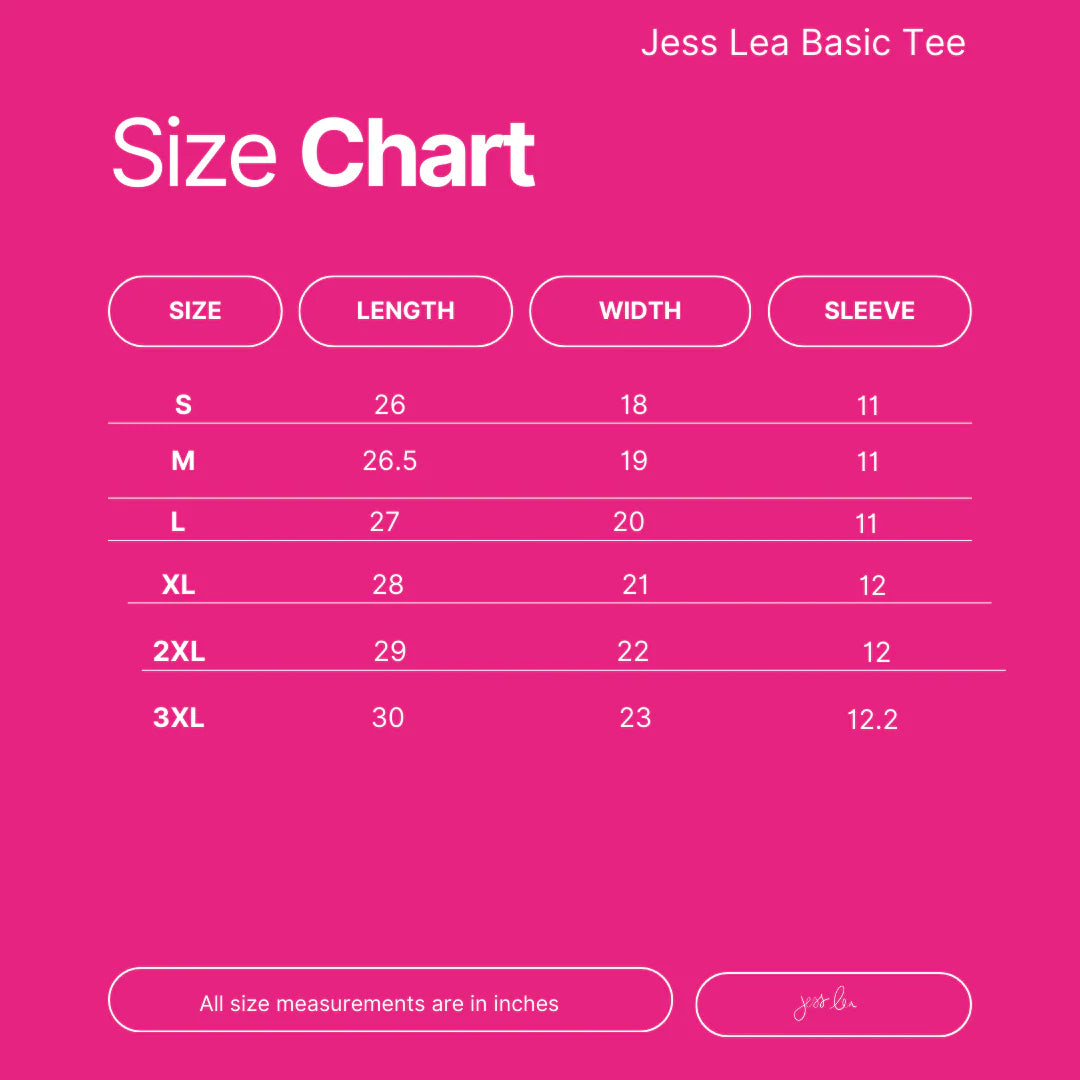 2026 Jess Lea Basic Tees PREORDER