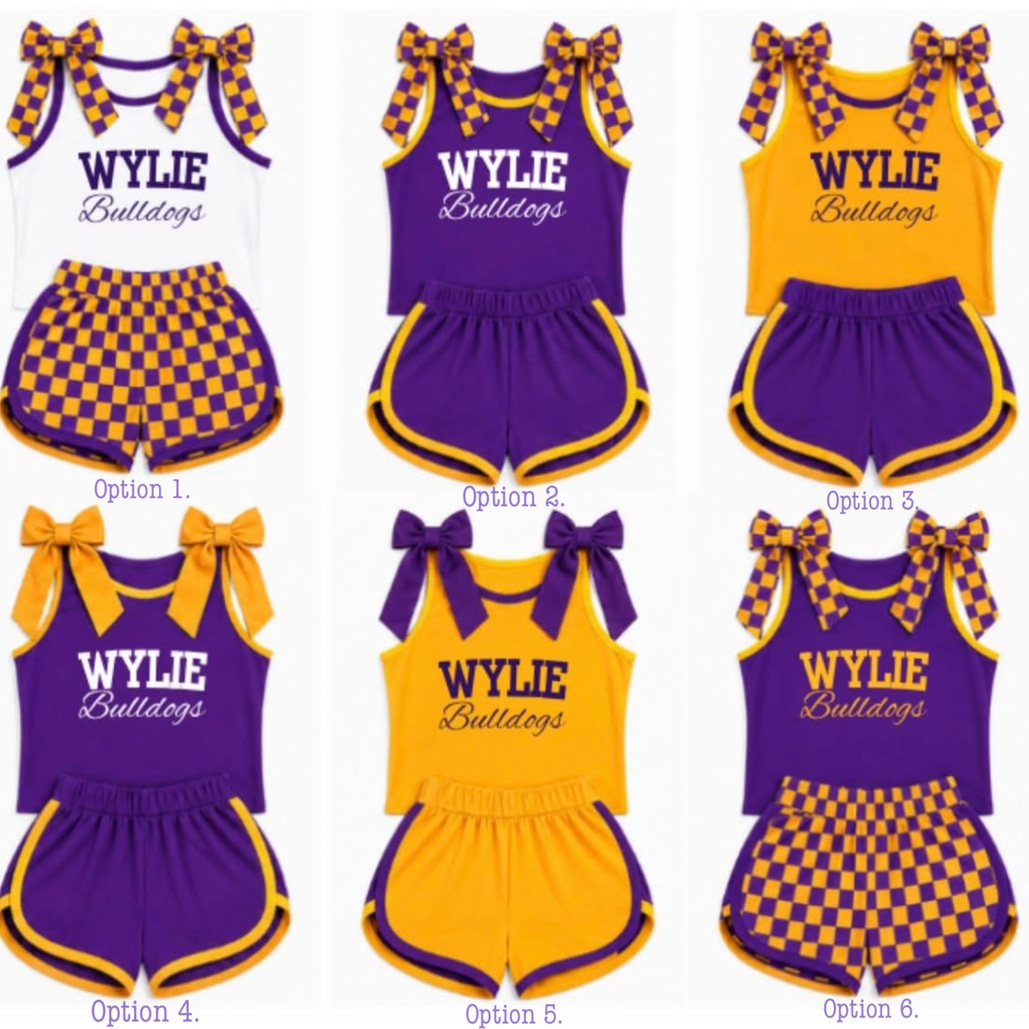Wylie Bulldogs Bow Tank Set PREORDER