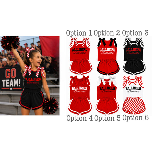 Ballinger Bearcats Bow Tank Set PREORDER