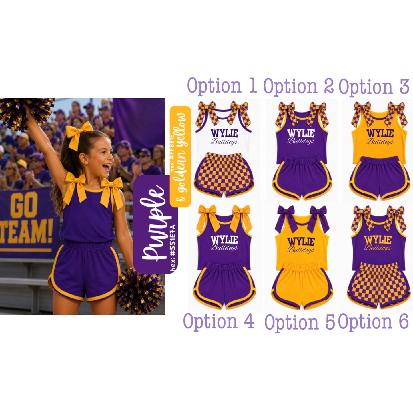 Wylie Bulldogs Bow Tank Set PREORDER