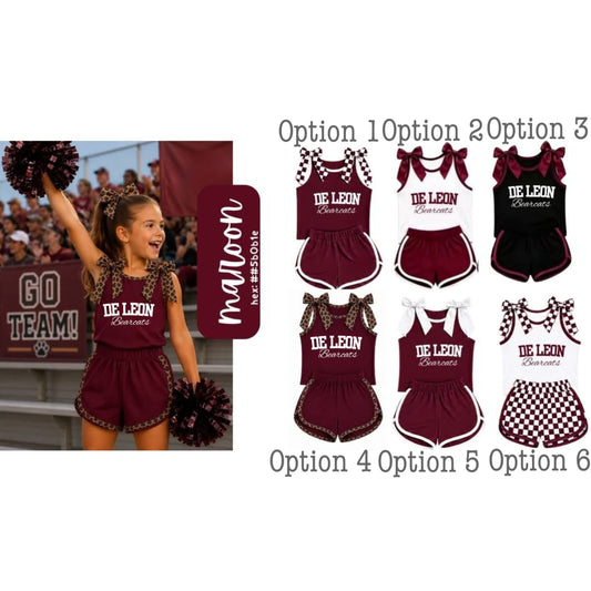 De Leon Bearcats Bow Tank Set PREORDER