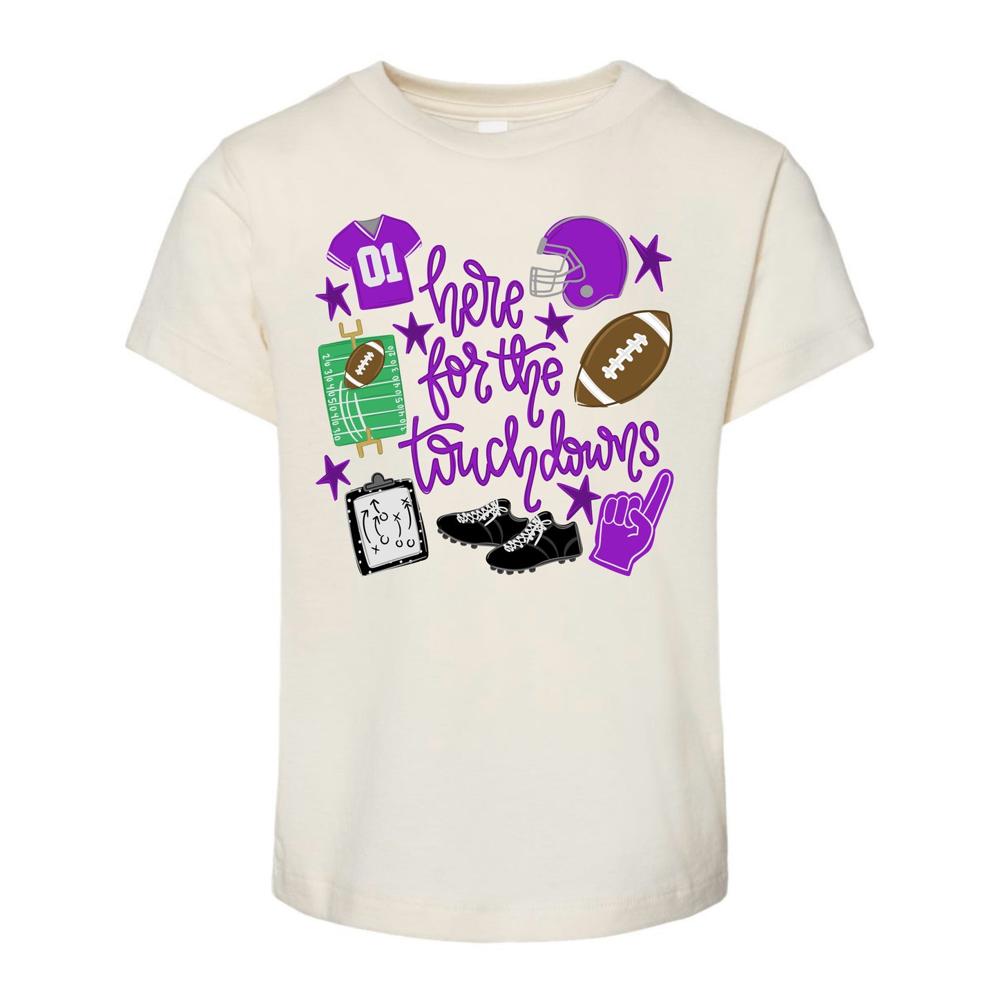 Here For The Touchdowns Tee PREORDER - Made To Order - Kids