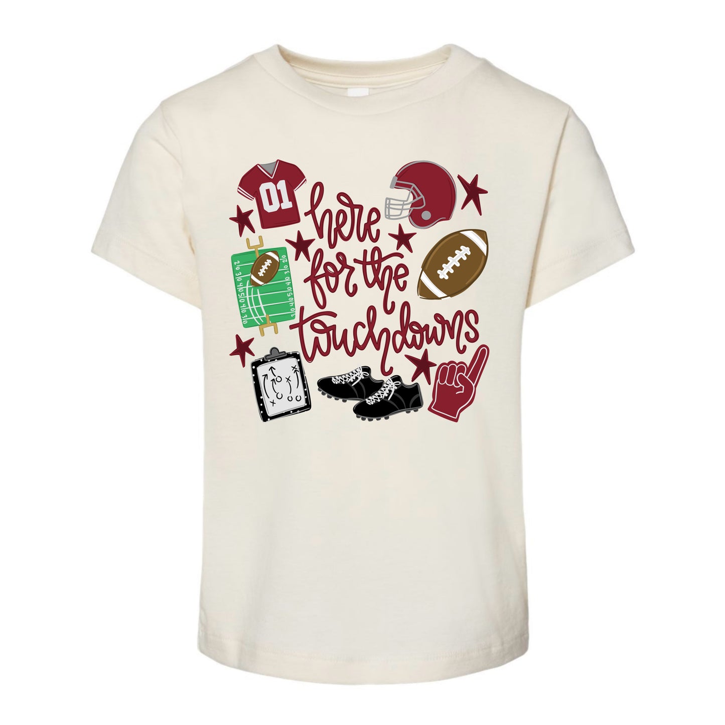 Here For The Touchdowns Tee PREORDER - Made To Order - Kids