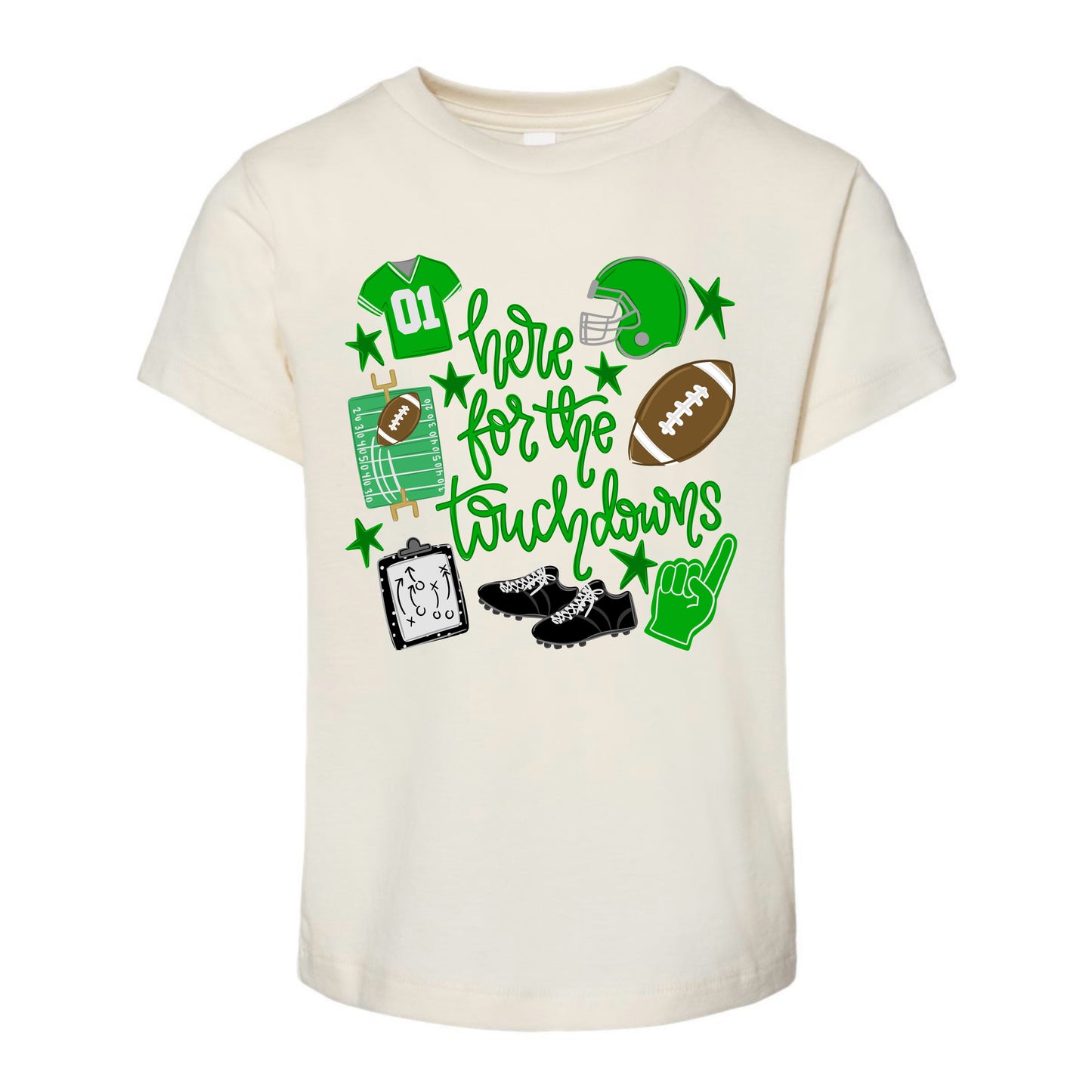 Here For The Touchdowns Tee PREORDER - Made To Order - Kids