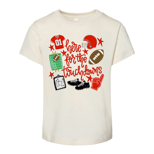 Here For The Touchdowns Tee PREORDER - Made To Order - Kids