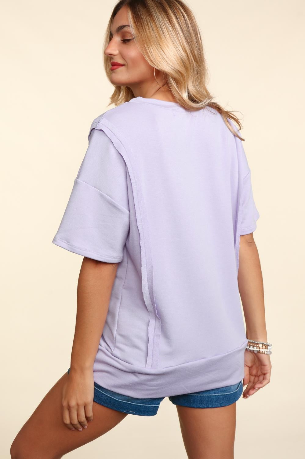 Oversized French Terry Top - Lilac