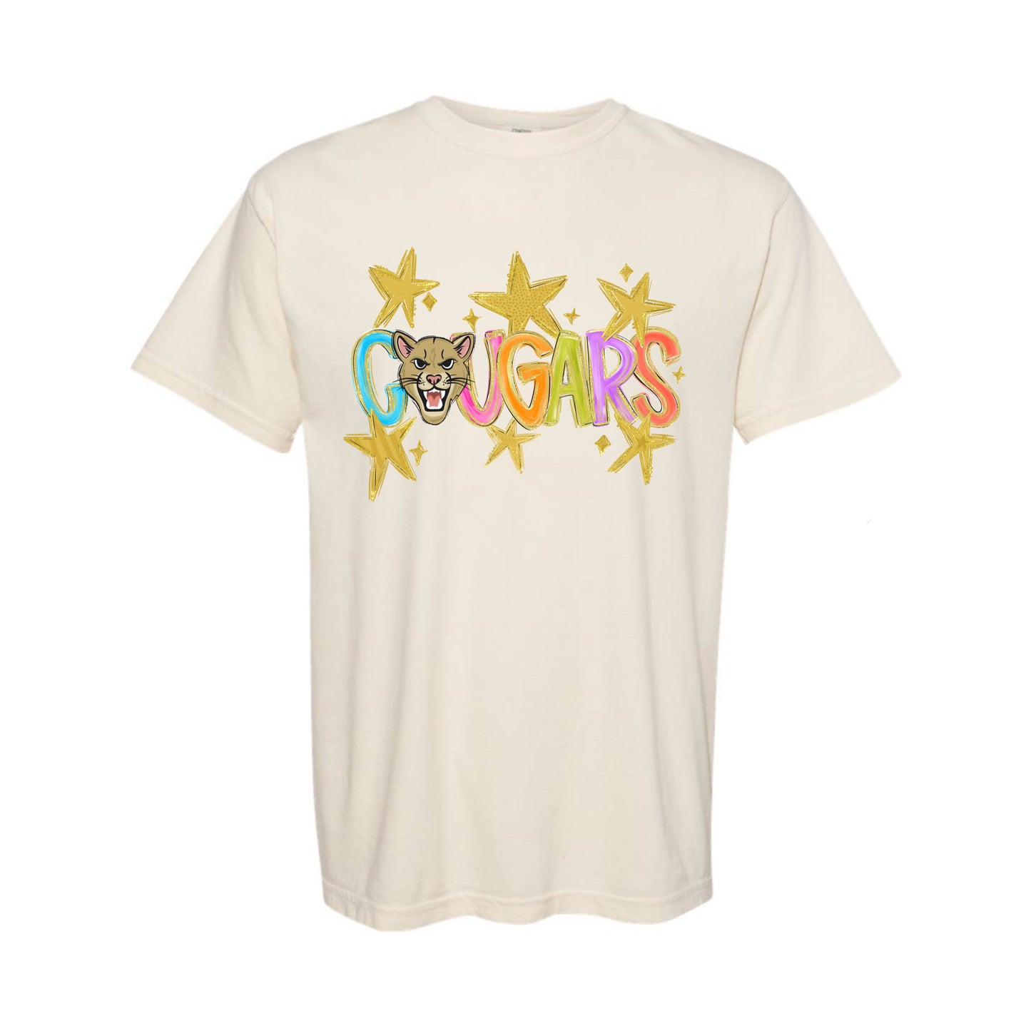 Preppy Mascot Team Spirit Tee PREORDER - Made To Order - Youth & Adult - Cougars