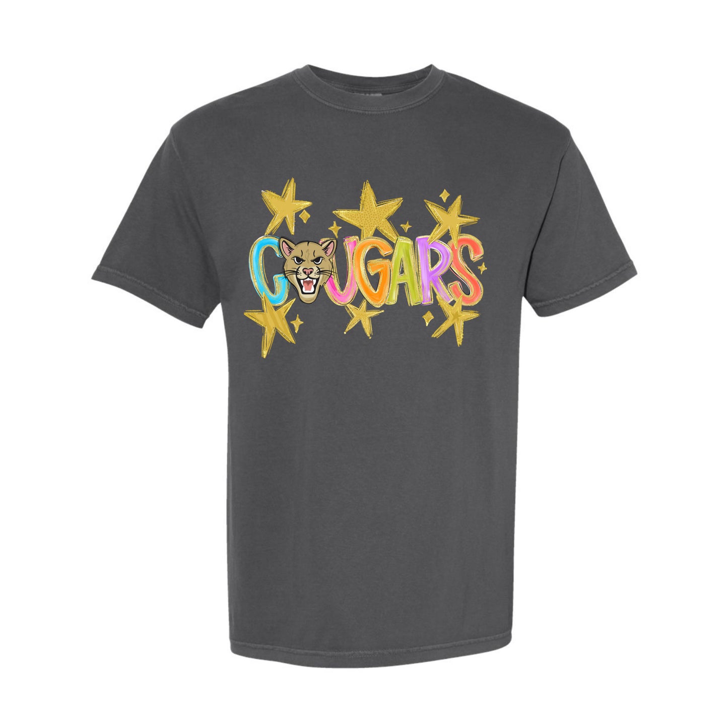 Preppy Mascot Team Spirit Tee PREORDER - Made To Order - Youth & Adult - Cougars