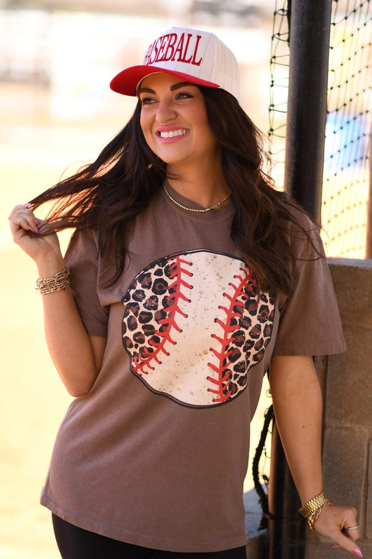 Leopard Baseball Tee PREORDER