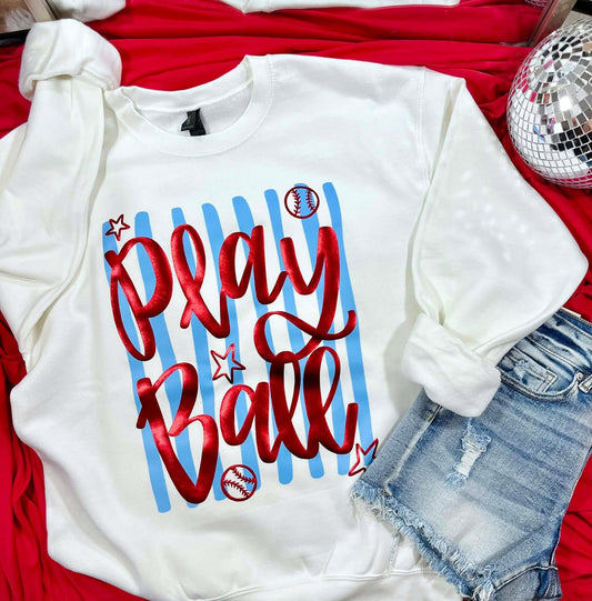 Play Ball Tee/Sweatshirt PREORDER - Youth and Adult