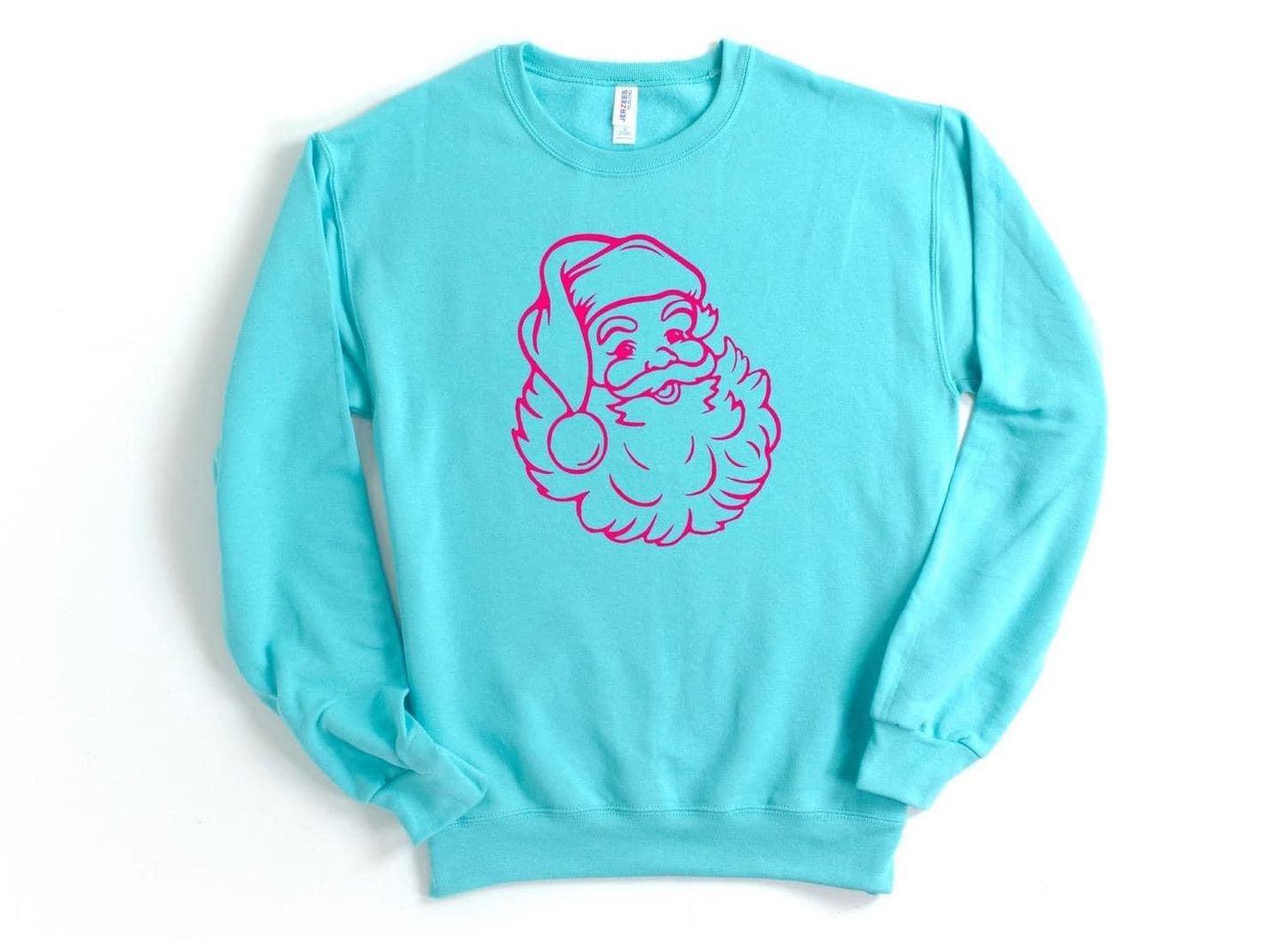 Hot Pink Puff Santa Sweatshirt PREORDER