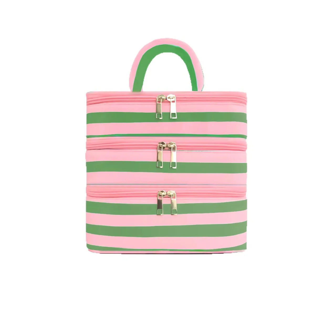 Striped Multi-Zipper Bag PREORDER - 4 Color Options