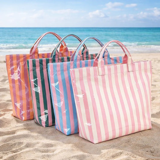 Waterproof Striped Beach/Pool Bag PREORDER