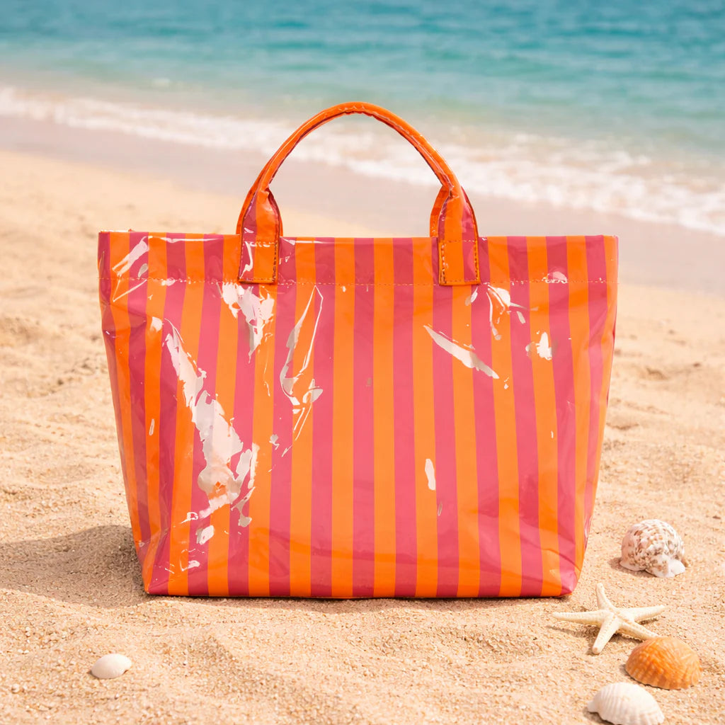 Waterproof Striped Beach/Pool Bag PREORDER