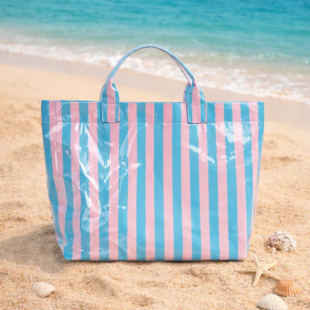 Waterproof Striped Beach/Pool Bag PREORDER