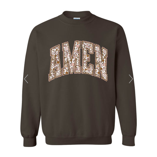 Floral Amen Sweatshirt PREORDER - Made To Order