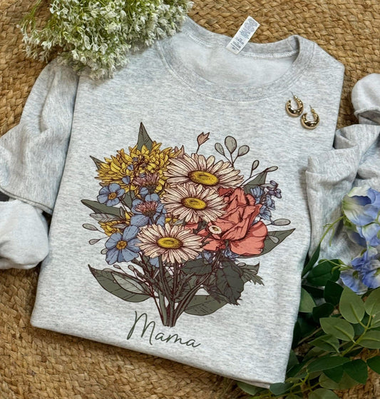 Custom Birth Flower Sweatshirt PREORDER