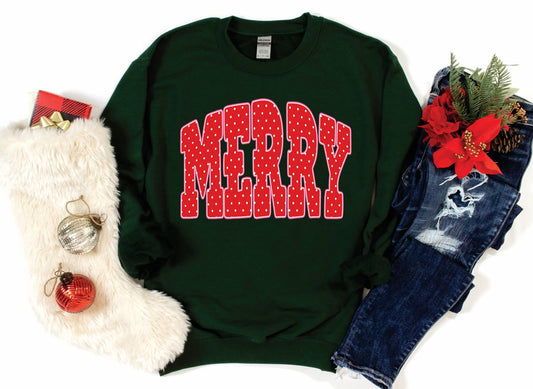 Merry Polka Dots Sweatshirt PREORDER - Youth & Adult