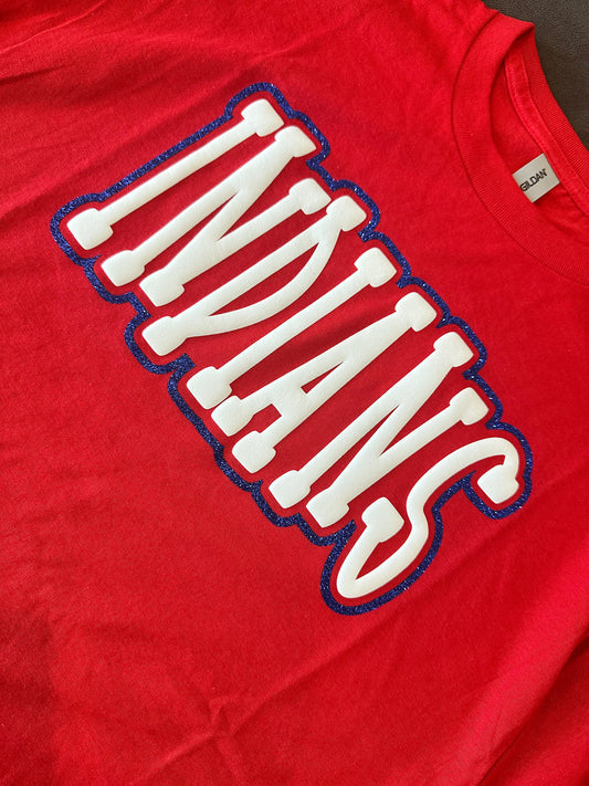 INDIANS Glitter/Puff Ink Tee PREORDER