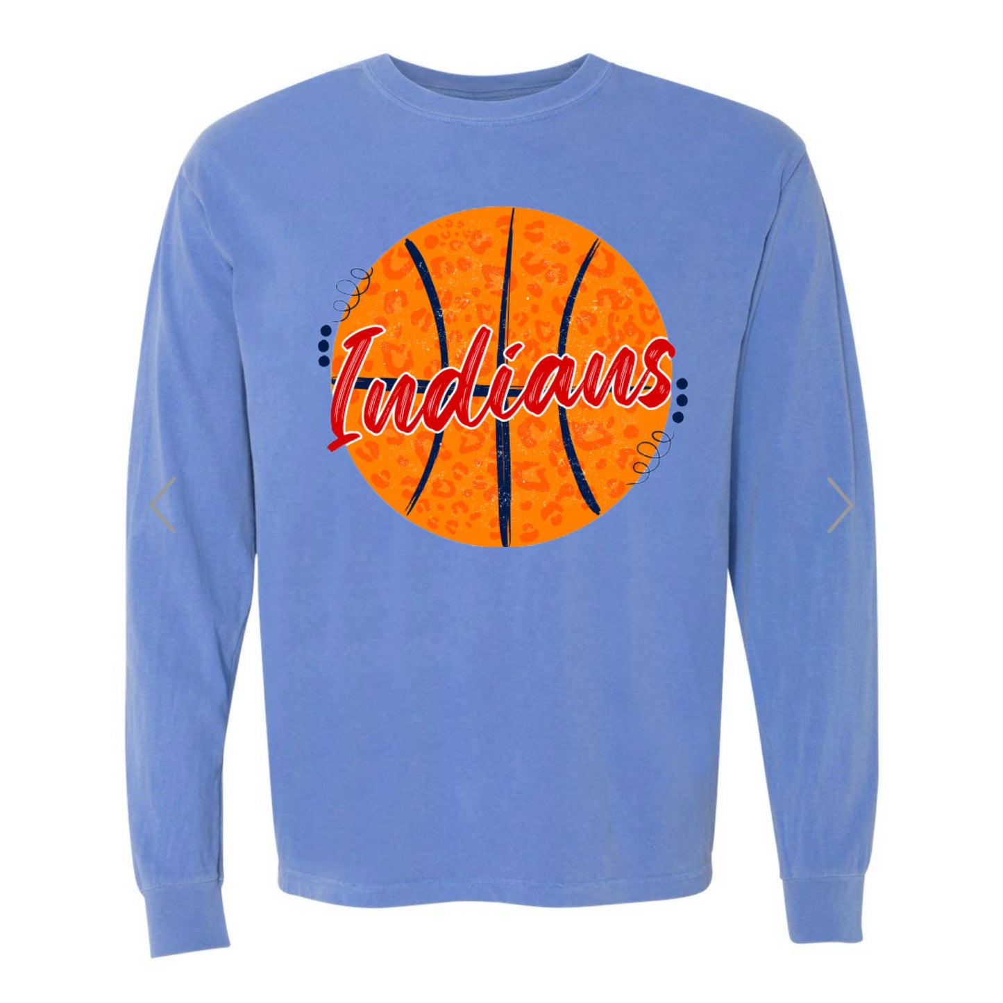 Indians Basketball Long Sleeve PREORDER - Made To Order - Adult
