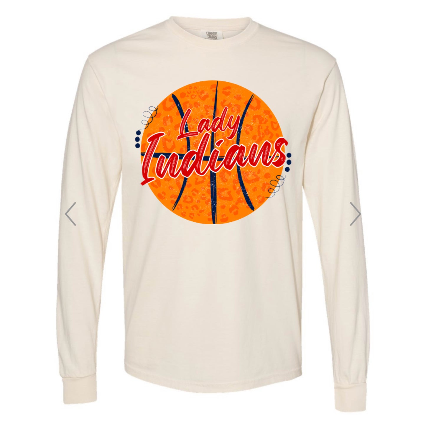 Indians Basketball Long Sleeve PREORDER - Made To Order - Youth