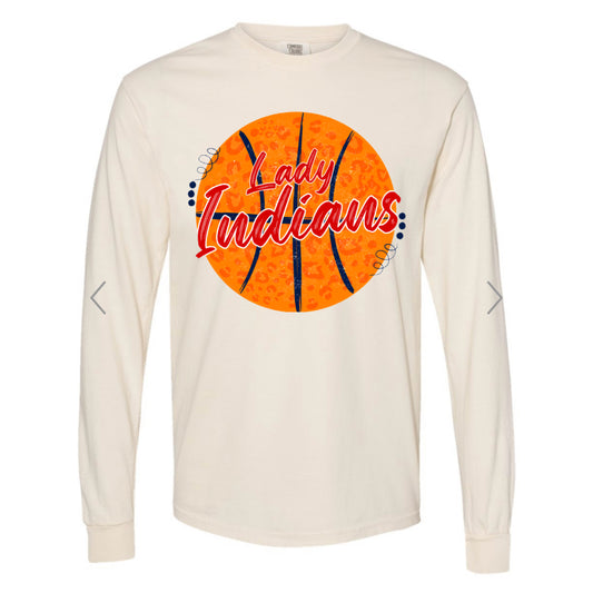 Indians Basketball Long Sleeve PREORDER - Made To Order - Adult