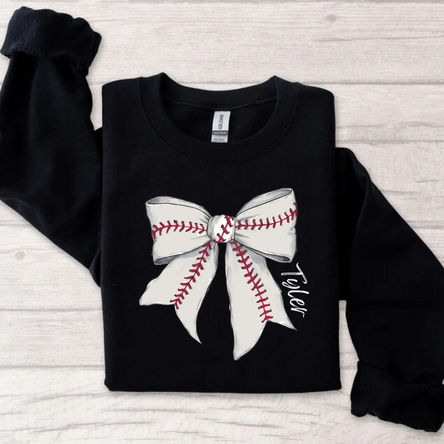 Custom Baseball/Softball Bow Sweatshirt PREORDER - Adult