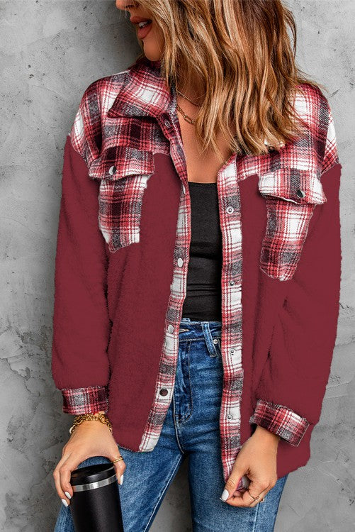 Sherpa Plaid Shacket