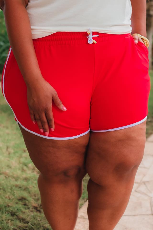 Red and White Everyday Shorts