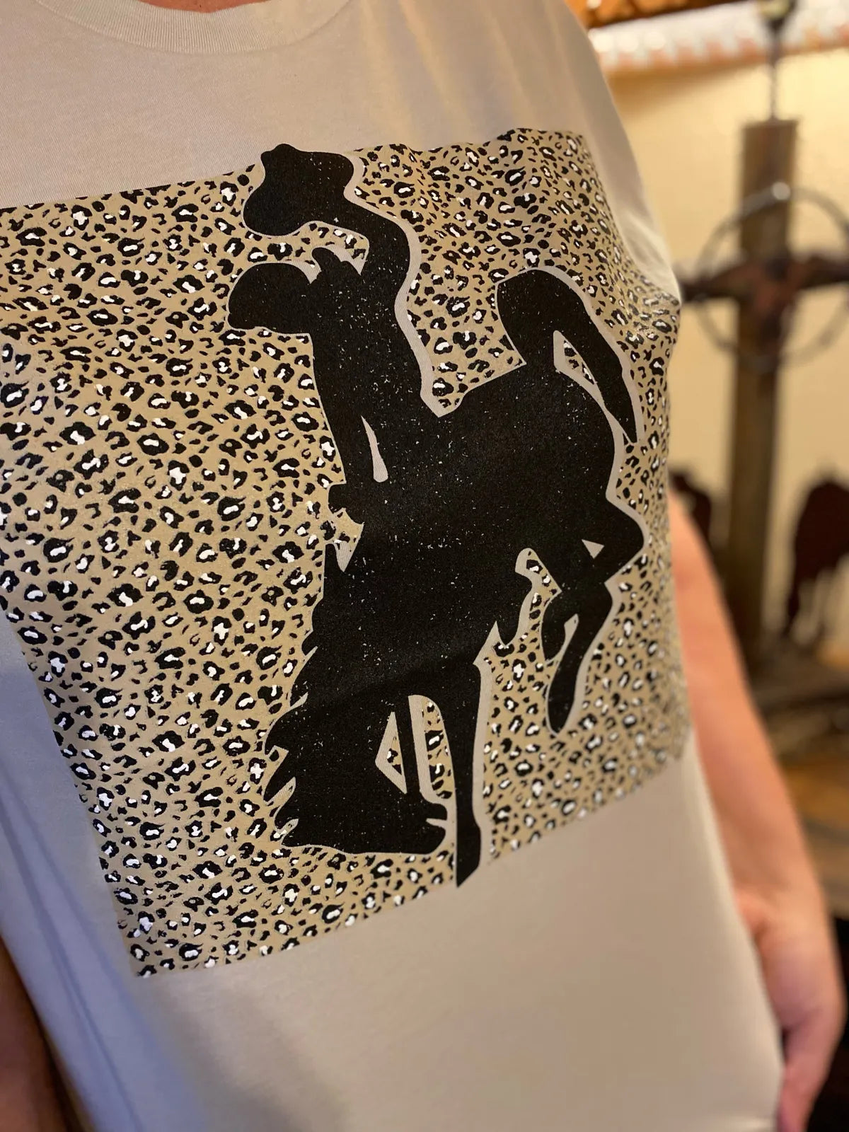 Leopard Bronc Rider Tee